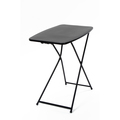 Bridgeport Folding Table, 18" x 26", Adj Height, Plastic, Black, PK2 C129BP37BLK2E